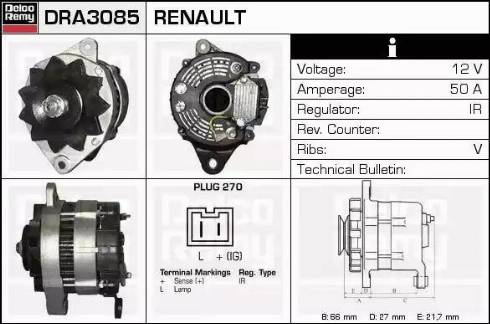 Remy DRA3085 - Генератор autospares.lv