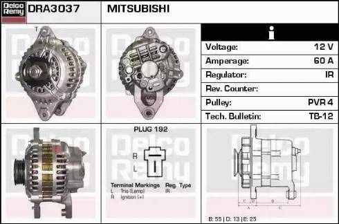 Remy DRA3037 - Генератор autospares.lv