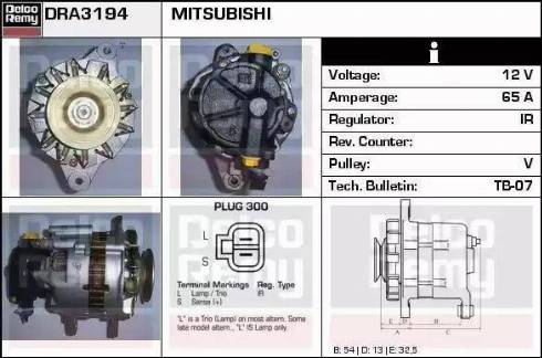 Remy DRA3194 - Генератор autospares.lv