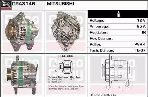 Remy DRA3146 - Генератор autospares.lv