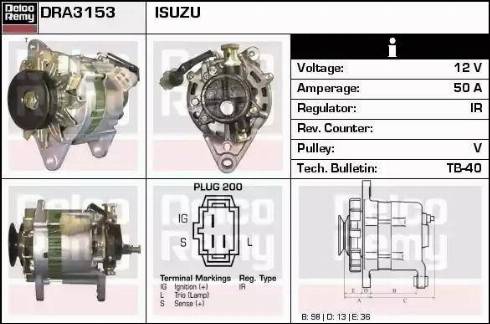 Remy DRA3153 - Генератор autospares.lv