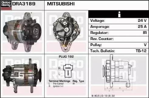 Remy DRA3189 - Генератор autospares.lv