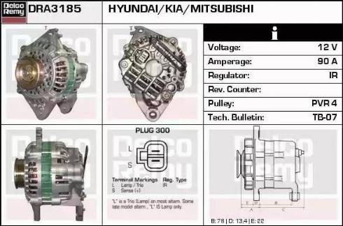 Remy DRA3185 - Генератор autospares.lv