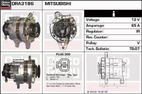 Remy DRA3186 - Генератор autospares.lv