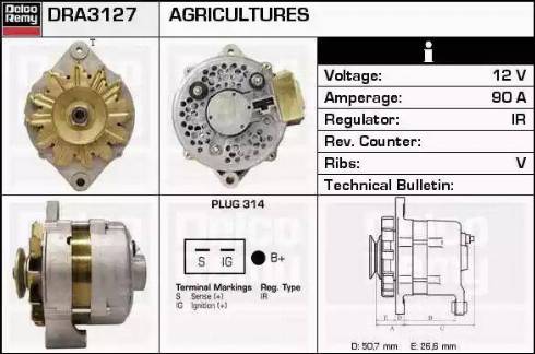 Remy DRA3127 - Генератор autospares.lv