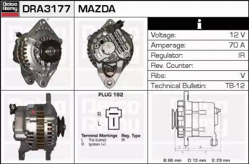 Remy DRA3177 - Генератор autospares.lv