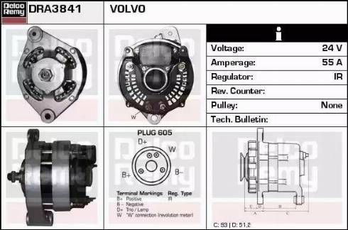 Remy DRA3841 - Генератор autospares.lv