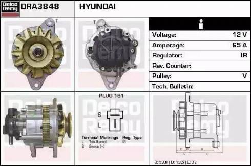 Remy DRA3848 - Генератор autospares.lv