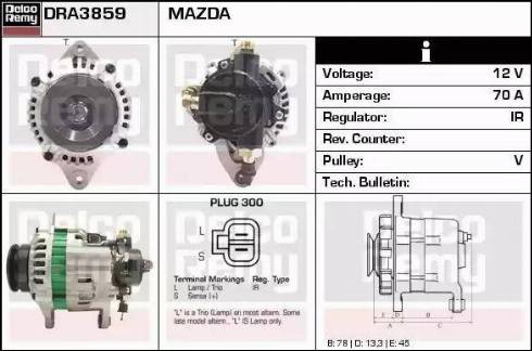 Remy DRA3859 - Генератор autospares.lv