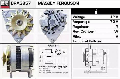 Remy DRA3857 - Генератор autospares.lv