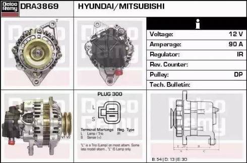 Remy DRA3869 - Генератор autospares.lv