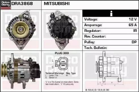 Remy DRA3868 - Генератор autospares.lv