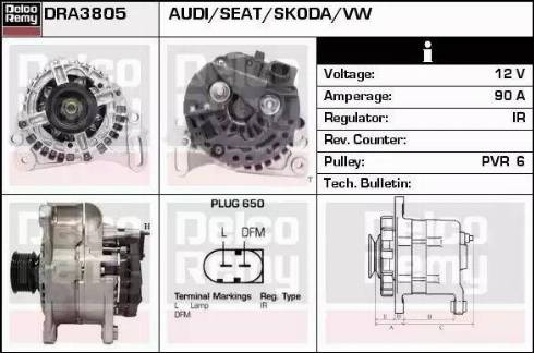 Remy DRA3805 - Генератор autospares.lv