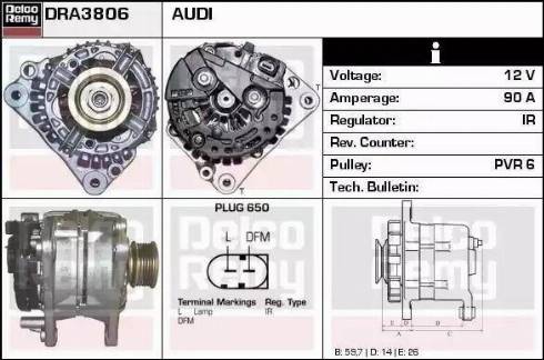 Remy DRA3806 - Генератор autospares.lv