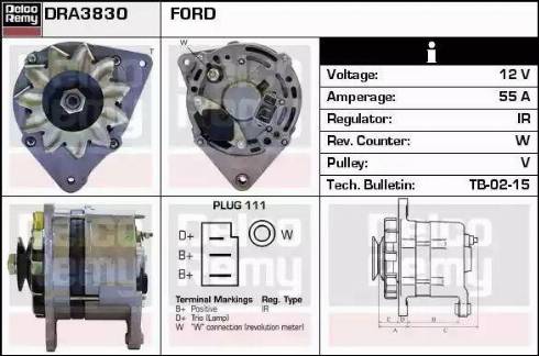 Remy DRA3830 - Генератор autospares.lv