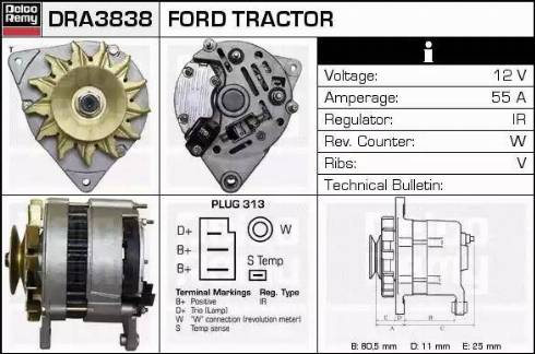 Remy DRA3838 - Генератор autospares.lv