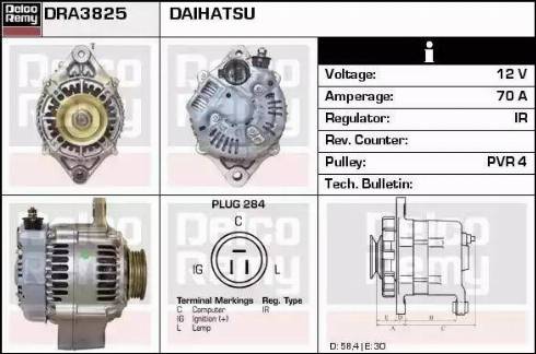 Remy DRA3825 - Генератор autospares.lv