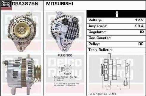 Remy DRA3875N - Генератор autospares.lv