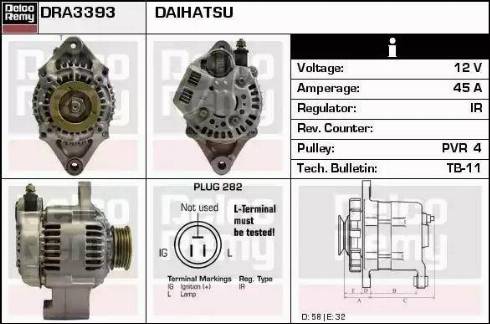 Remy DRA3393 - Генератор autospares.lv