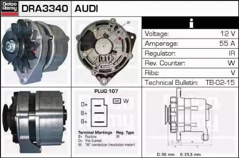 Remy DRA3340 - Генератор autospares.lv