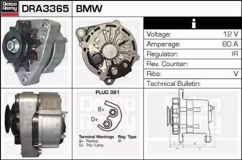 Remy DRA3365 - Генератор autospares.lv