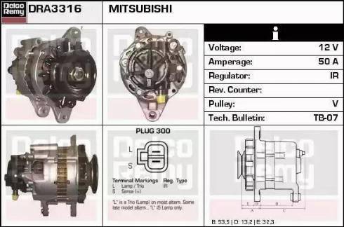 Remy DRA3316N - Генератор autospares.lv