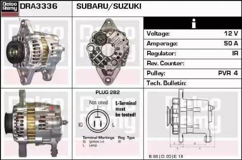 Remy DRA3336 - Генератор autospares.lv