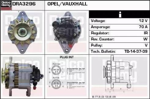 Remy DRA3296 - Генератор autospares.lv