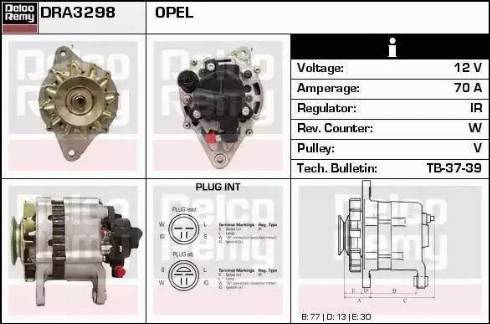 Remy DRA3298 - Генератор autospares.lv