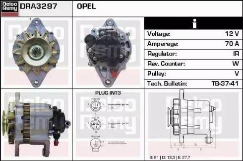 Remy DRA3297 - Генератор autospares.lv