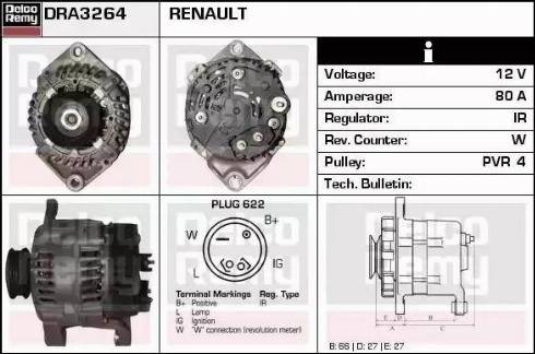 Remy DRA3264 - Генератор autospares.lv