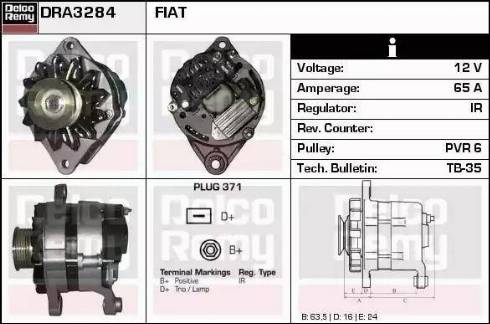 Remy DRA3284 - Генератор autospares.lv