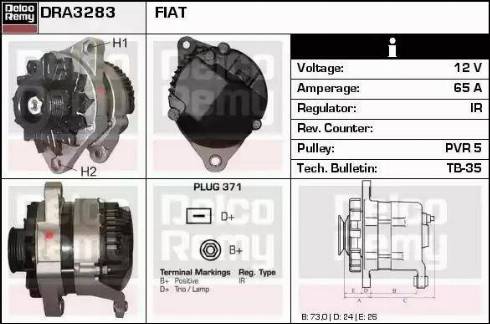 Remy DRA3283 - Генератор autospares.lv