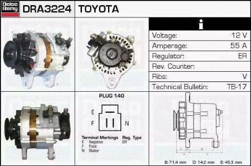 Remy DRA3224 - Генератор autospares.lv