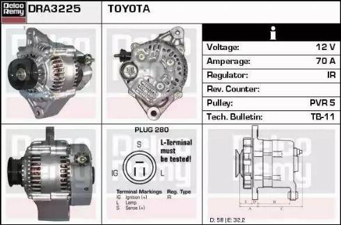 Remy DRA3225 - Генератор autospares.lv