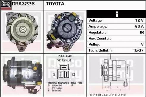 Remy DRA3226 - Генератор autospares.lv