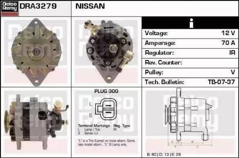 Remy DRA3279 - Генератор autospares.lv