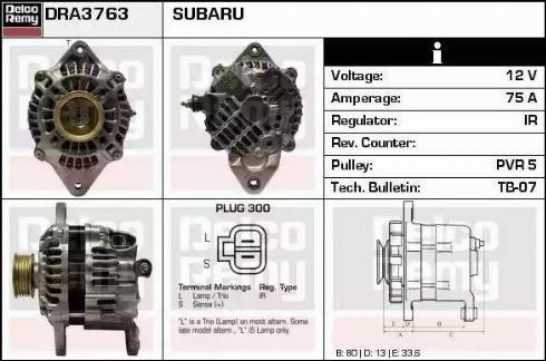 Remy DRA3763 - Генератор autospares.lv