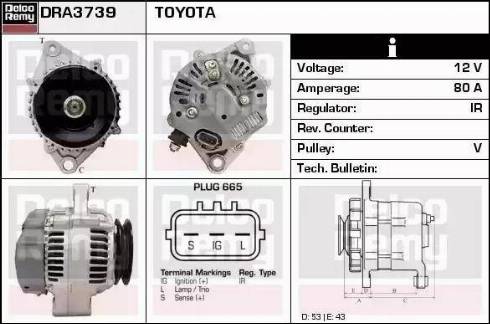 Remy DRA3739 - Генератор autospares.lv