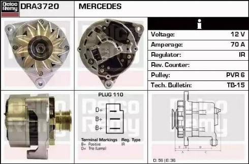 Remy DRA3720 - Генератор autospares.lv