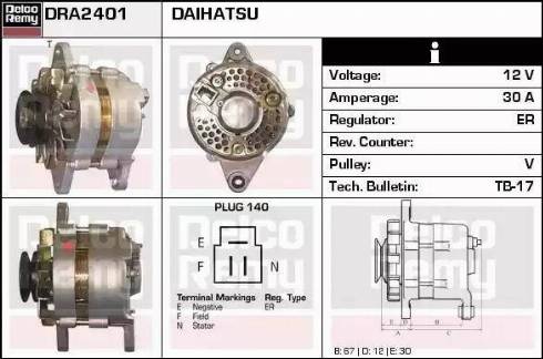 Remy DRA2401 - Генератор autospares.lv