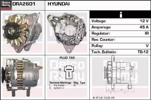 Remy DRA2601 - Генератор autospares.lv