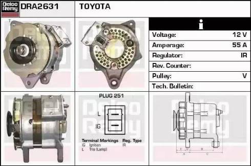 Remy DRA2631 - Генератор autospares.lv