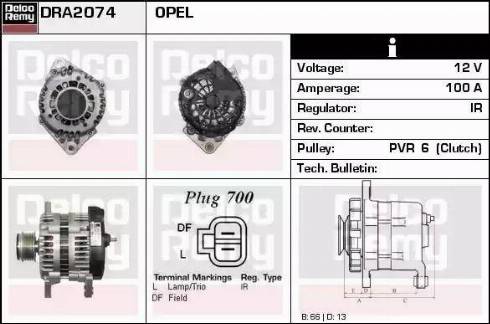 Remy DRA2074 - Генератор autospares.lv