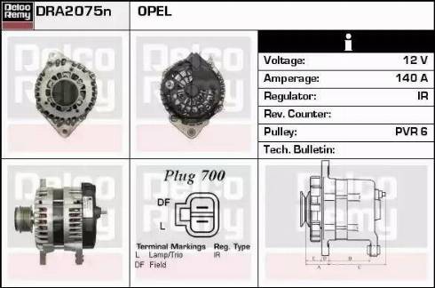 Remy DRA2075N - Генератор autospares.lv