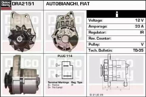 Remy DRA2151 - Генератор autospares.lv