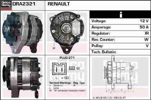 Remy DRA2321 - Генератор autospares.lv
