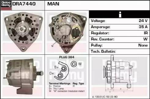 Remy DRA7440 - Генератор autospares.lv