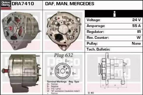 Remy DRA7410 - Генератор autospares.lv