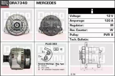 Remy DRA7340 - Генератор autospares.lv